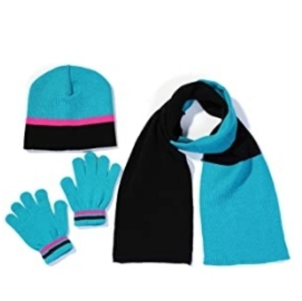 S.W.A.K. Girls Knit Hat, Scarf and Glove